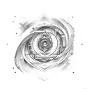fibonacci spiral, da Vinci's Man, space man   tattoo design idea