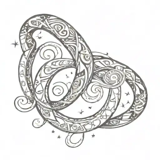 aries stars infinity symbol  tattoo design idea