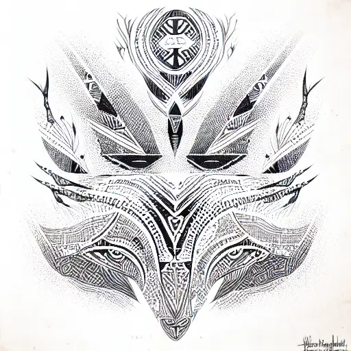tribal design in the spirit of New Zealand  tattoo design idea
