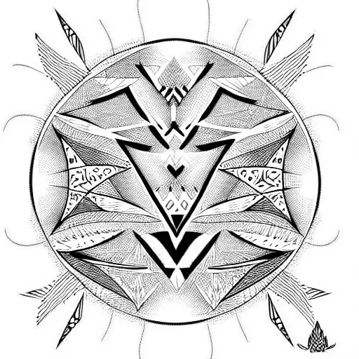 tribal design in the spirit of New Zealand  tattoo design idea
