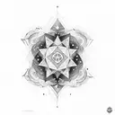 Mandala com estrela de Davi tattoo design idea