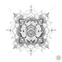 Mandala com estrela de Davi tattoo design idea