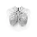 outline of lungs  tattoo design idea