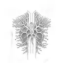 outline of lungs  tattoo design idea