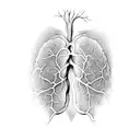 outline of lungs  tattoo design idea