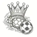 soccer ball with crown foot sleeve tattoo design tattoo design idea