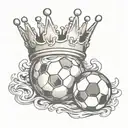 soccer ball with crown foot sleeve tattoo design tattoo design idea