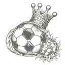 soccer ball with crown foot sleeve tattoo design tattoo design idea