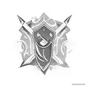 commando dagger combined with medicine tattoo design idea