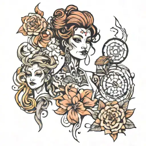 Three times tattoo design idea