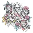 Three times tattoo design idea