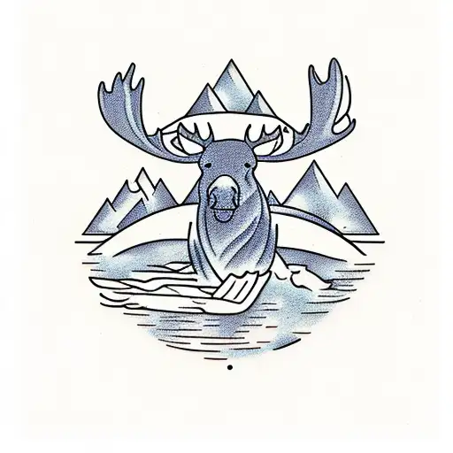 Hipster Moose, Elk Image For Tattoo, Logo, Emblem, Badge Design Stock  Photo, Picture and Royalty Free Image. Image 74270627.