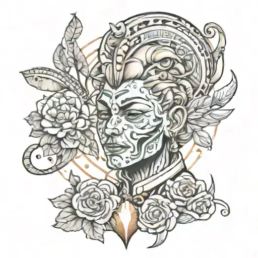 the healer holding tattoo design idea