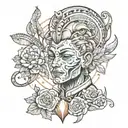 the healer holding tattoo design idea