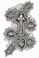 croatian cross tattoo design idea