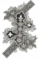 croatian cross tattoo design idea