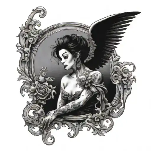 lonely lonely even when the room  is full tattoo design idea