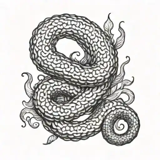 worm tattoo design idea