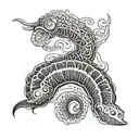 worm tattoo design idea