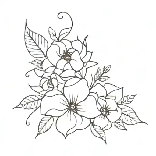 Halloween girly floral tattoo design idea