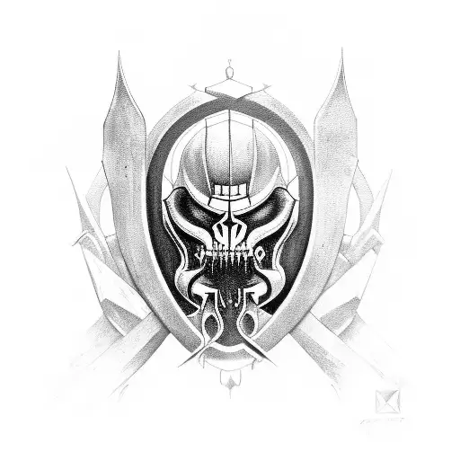 crusader giger tattoo design idea