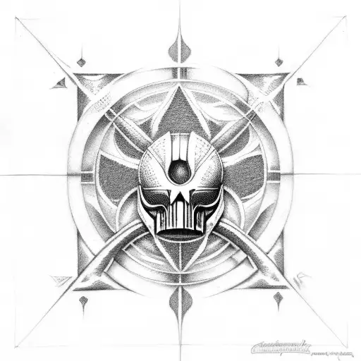 crusader giger gemini tattoo design idea