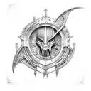 crusader giger tattoo design idea