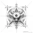 crusader giger gemini tattoo design idea
