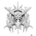 crusader giger gemini tattoo design idea