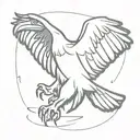 the eagle flies with its wings spread tattoo design idea