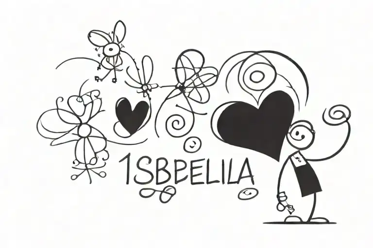 Isabella name tattoo design idea
