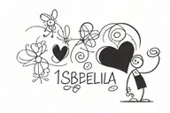 Isabella name tattoo design idea