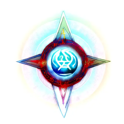 Create a tattoo of the water, earth fire and air symbols from the avatar series the last airbender. tattoo design idea