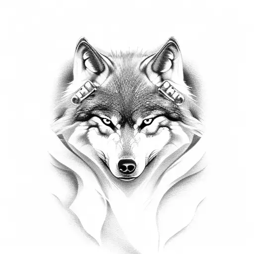 viking wolf tattoo design idea