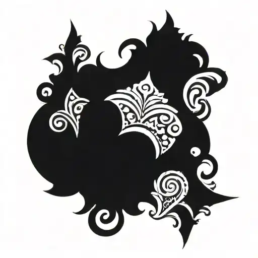 renaissance ornaments points tribal tattoo design idea