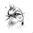 mocking bird tattoo design idea