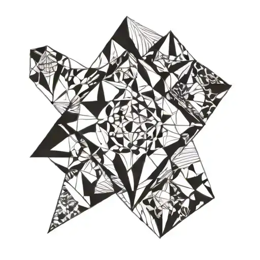 4444 in diamond shape tattoo design idea