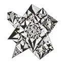 4444 in diamond shape tattoo design idea