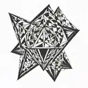 4444 in diamond shape tattoo design idea