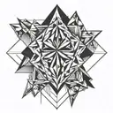 4444 in diamond shape tattoo design idea