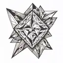 4444 in diamond shape tattoo design idea