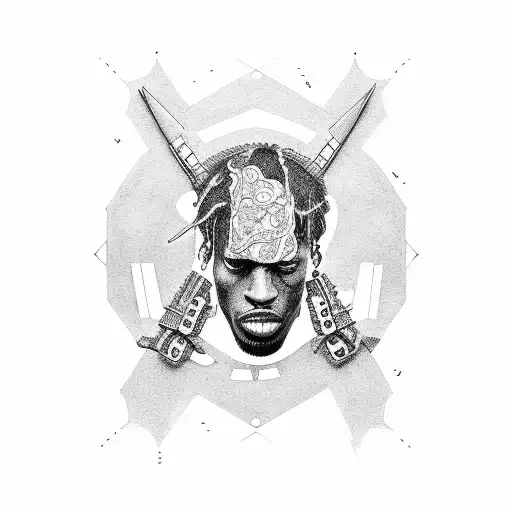 travis scott tattoo design idea