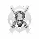 travis scott tattoo design idea