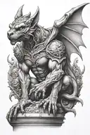 gargoyle protector tattoo design idea