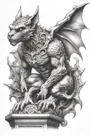 gargoyle protector tattoo design idea
