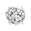 Samurai cherry blossom tattoo design idea