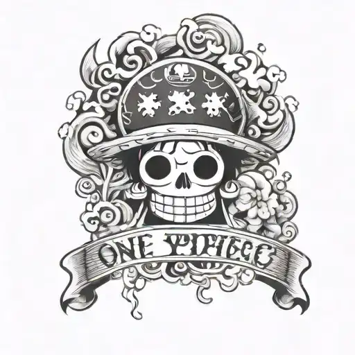 one piece anime love you tattoo design idea