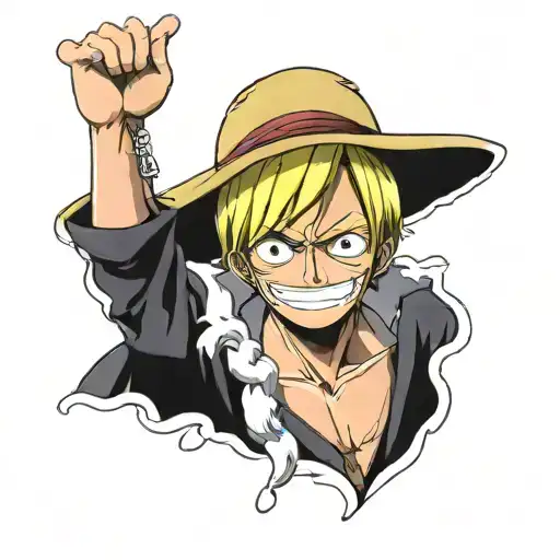 one piece sanji tattoo design idea