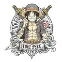 one piece anime love you tattoo design idea