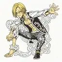 sanji love pose tattoo design idea